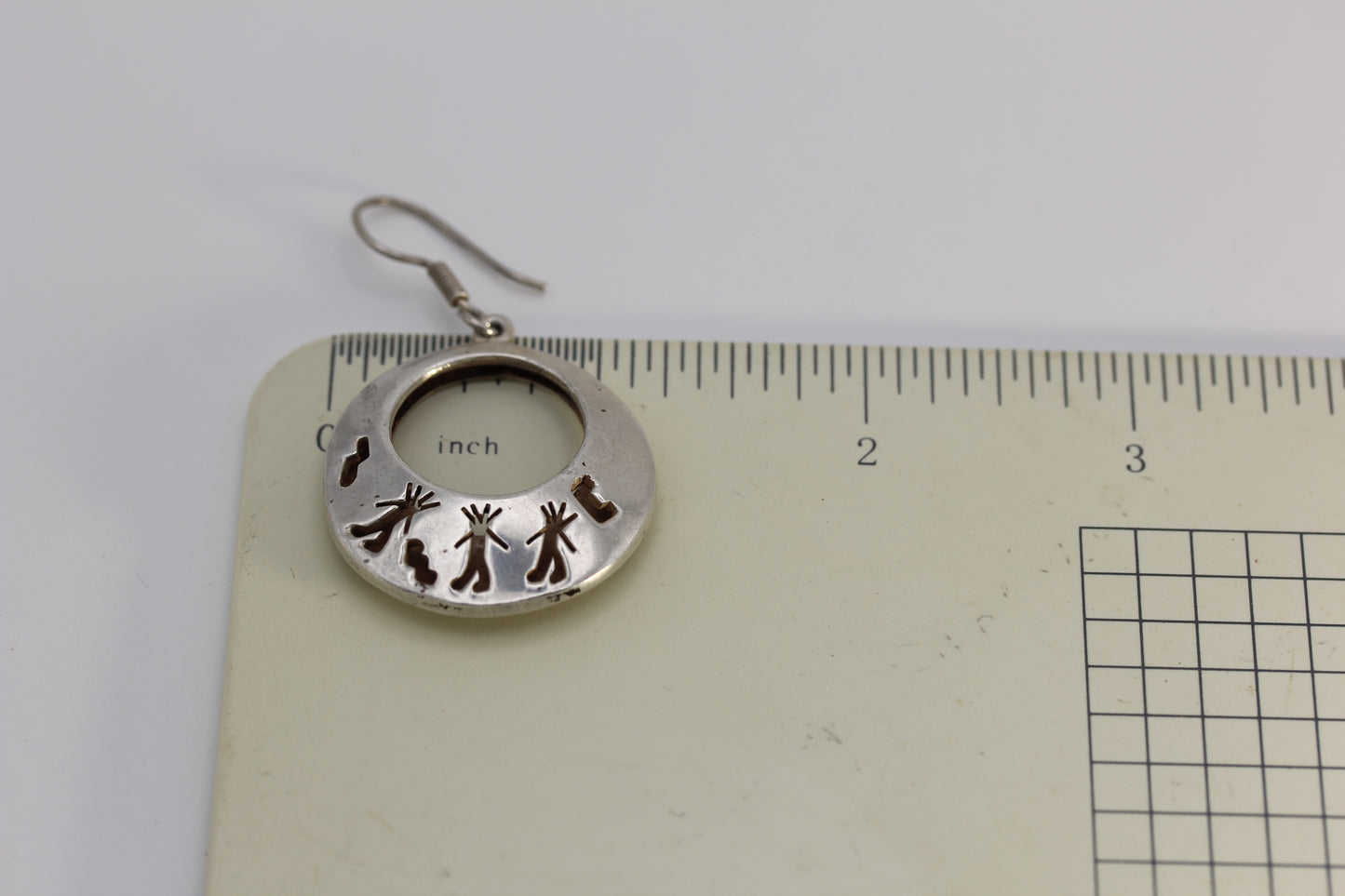 Vintage ACT Taxco Mexico TC-24 925 Sterling Silver Cut-Out Dangle Earrings 18.1 g