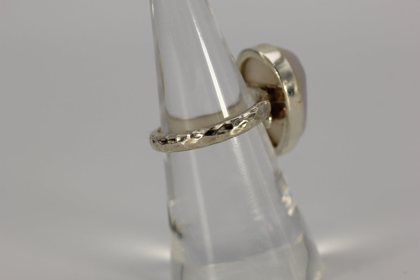 Starborn Sterling Silver 925 Pear Shaped White Druzy Quartz Ring - Sz 6.5