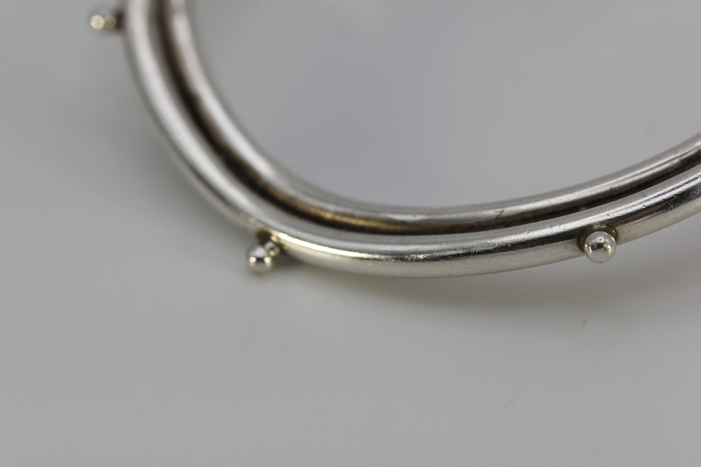 Vintage Ed Levin Sterling Silver 925 Wavy Beaded Bracelet - ~7 inch 21 g