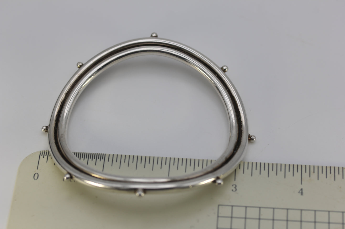 Vintage Ed Levin Sterling Silver 925 Wavy Beaded Bracelet - ~7 inch 21 g