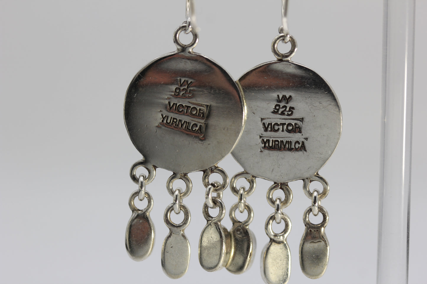 Vintage Victor Yurivilca Sterling Silver 925 Sun Dangle Earrings 2 in 10.4 grams