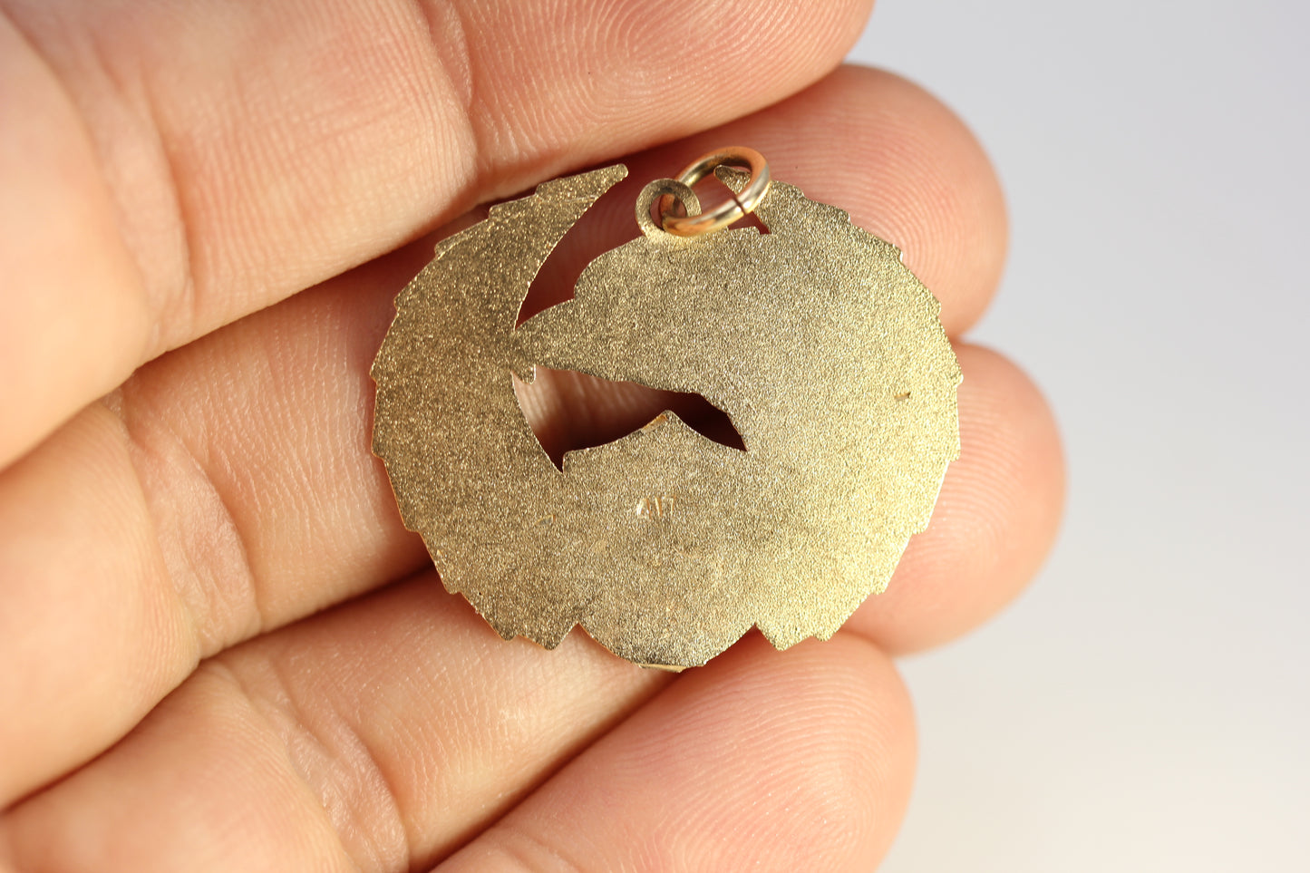 10k Yellow Gold Harley Davidson Cycles w/ Eagle Pendant Charm 2.8 grams