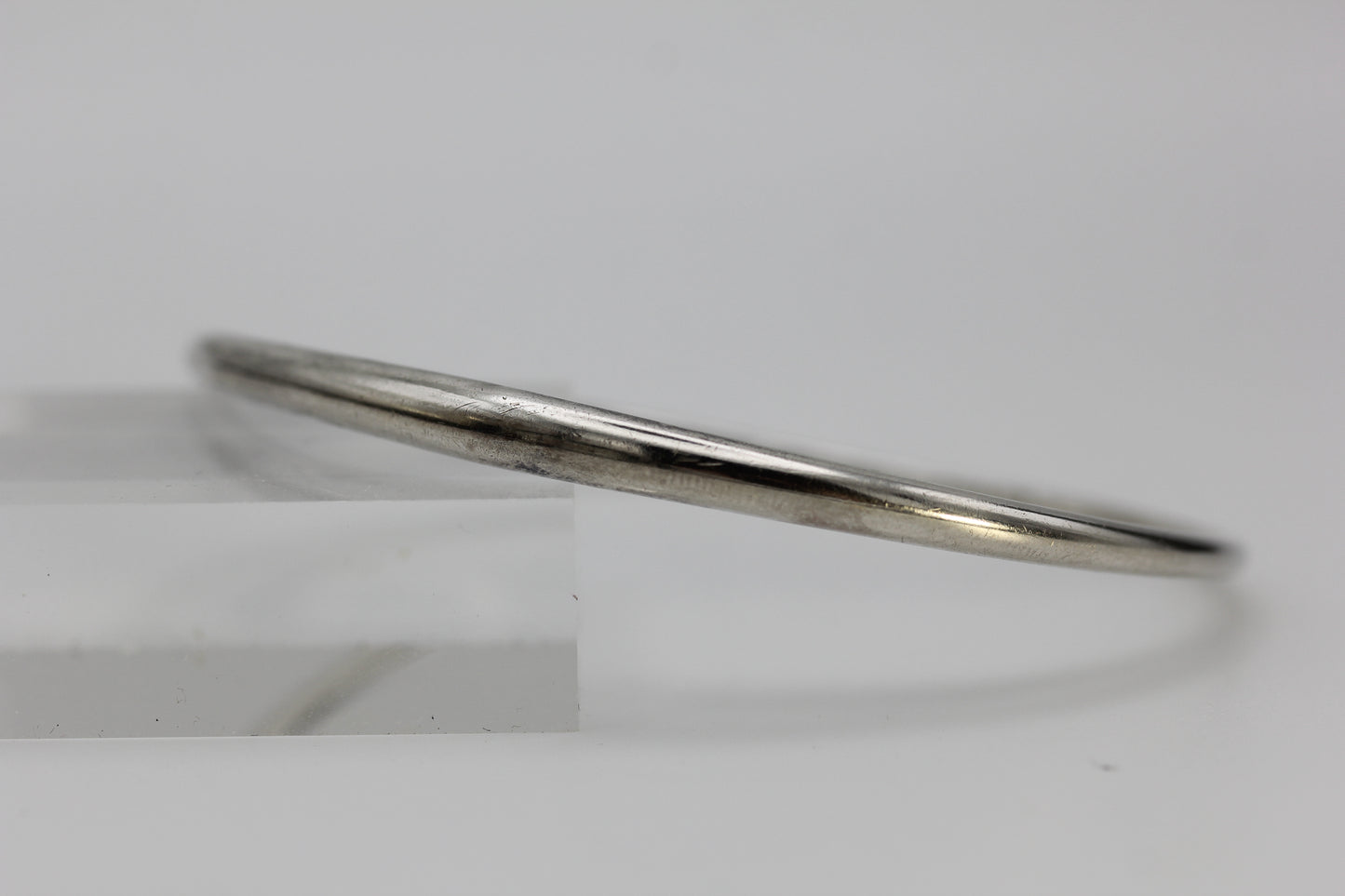 Vintage Ed Levin Sterling Silver 925 Tapered Oval Bangle Bracelet - ~7 inch 8.3 g