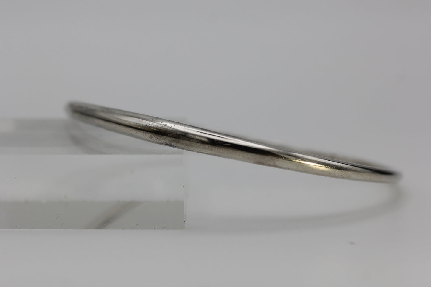 Vintage Ed Levin Sterling Silver 925 Tapered Oval Bangle Bracelet - ~7 inch 8.3 g