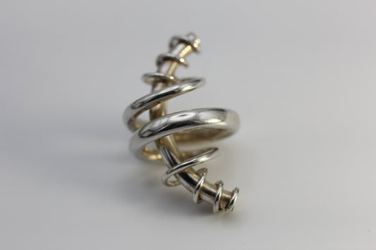 Vintage Ed Levin Sterling Silver 925 Twisted Swirl Pendant Slider - 1.5 in x .75 in 7.3 grams