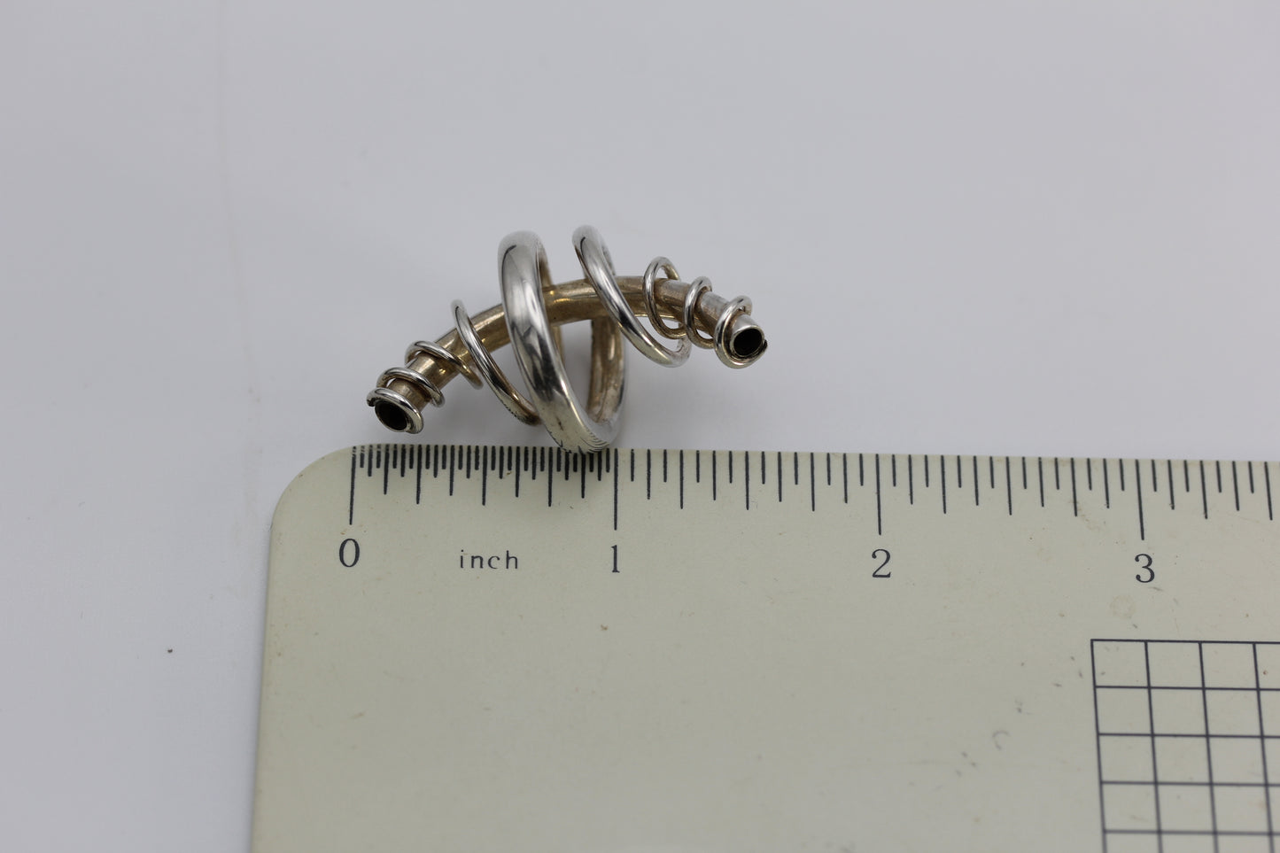 Vintage Ed Levin Sterling Silver 925 Twisted Swirl Pendant Slider - 1.5 in x .75 in 7.3 grams