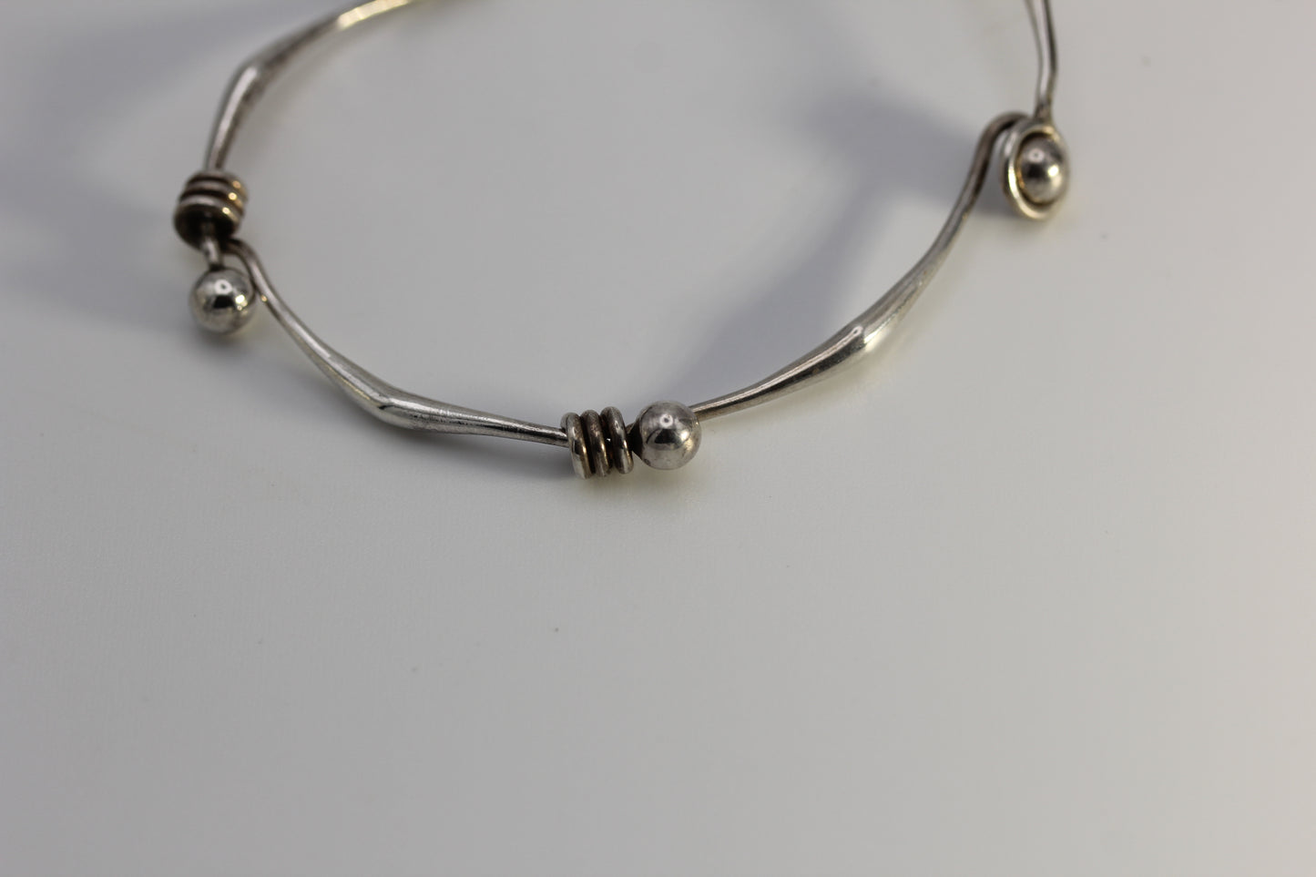 Vintage Ed Levin Sterling Silver 925 Modernist Slide Bar Bracelet ~7.5 inch 7.4 grams