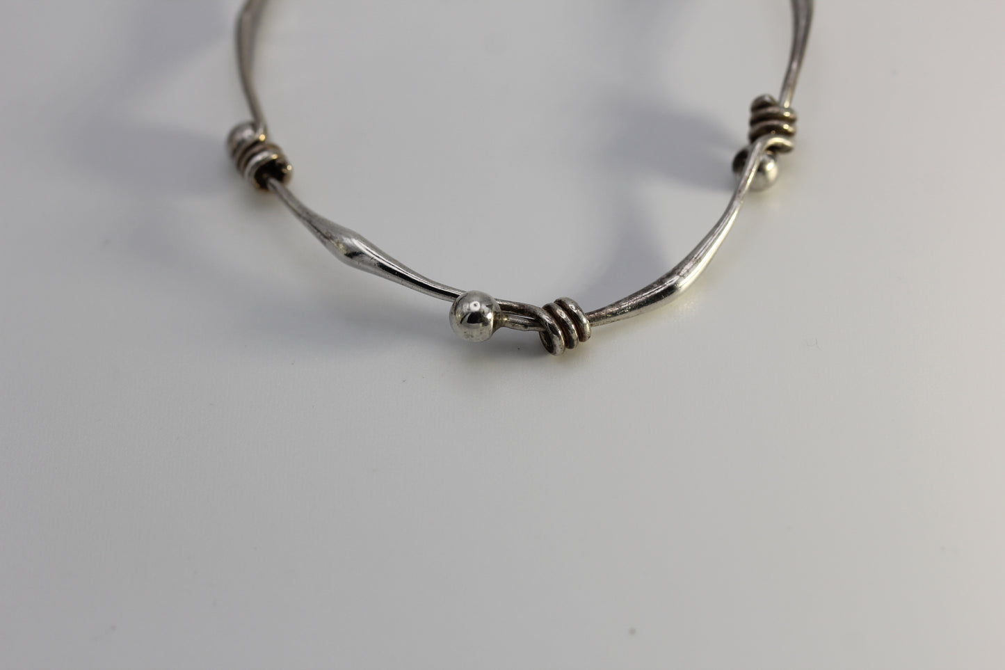 Vintage Ed Levin Sterling Silver 925 Modernist Slide Bar Bracelet ~7.5 inch 7.4 grams