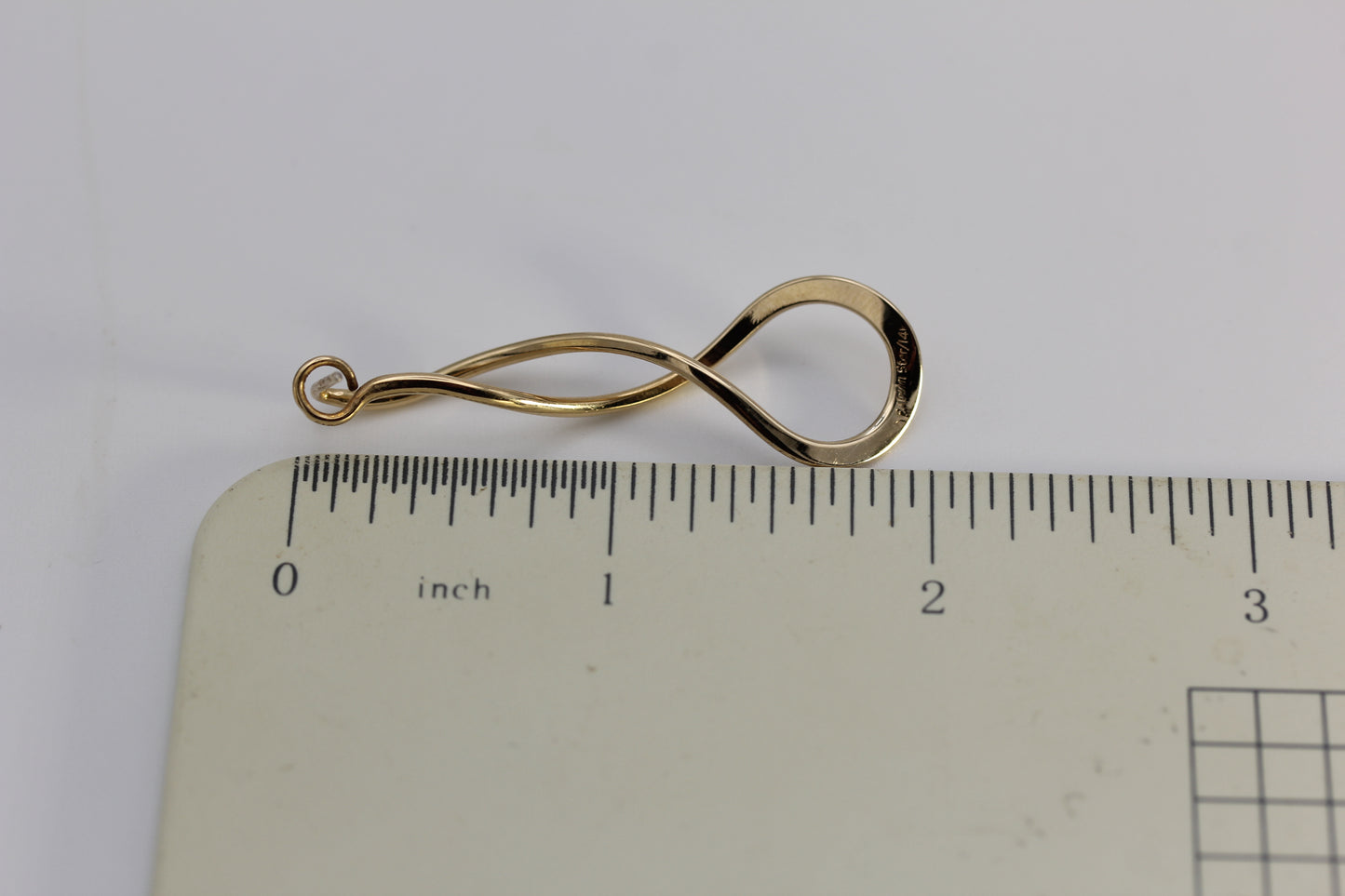 Vintage Ed Levin Sterling Silver 925 & 14k Yellow Gold Endless Braid Pierced Earrings 1-7/8 in