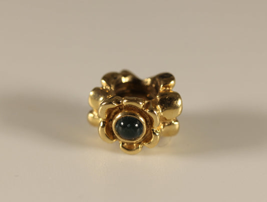 Pandora 14k Gold Blue Topaz Charm Flower - #750343BTP