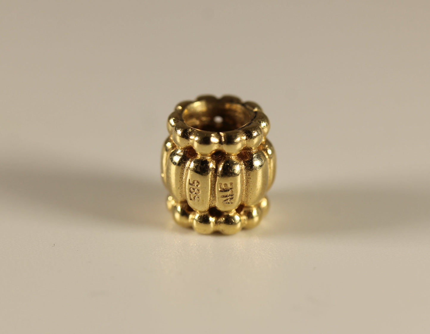 Pandora 14k Gold Barrel Charm Bead Spacer Retired - #750242