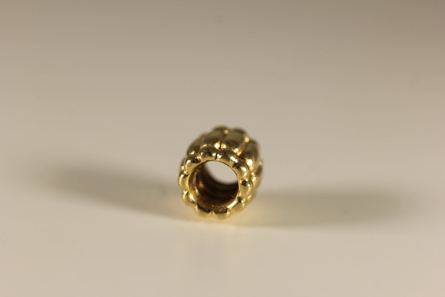 Pandora 14k Gold Barrel Charm Bead Spacer Retired - #750242