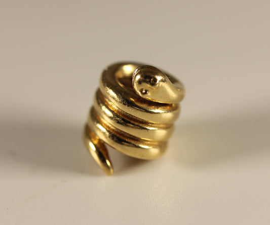 Pandora 14k Gold Coiled Snake Bead Charm Retired - #750239