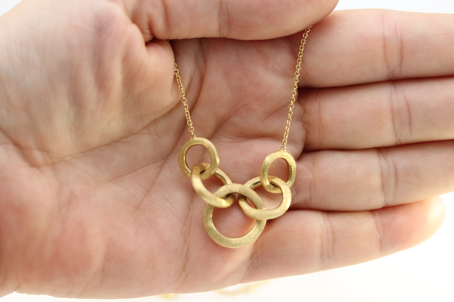 Marco Bicego Jaipur Yellow Gold Mixed Link Necklace 18in