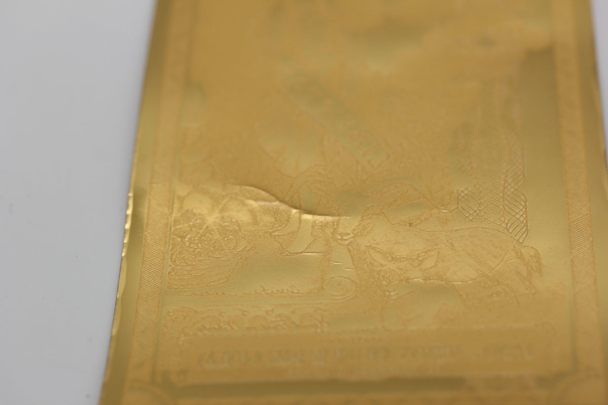 Nevada 50 Goldbacks 2020 Aurum Gold Foil Note 1/20th Troy Oz 24KT Goldback