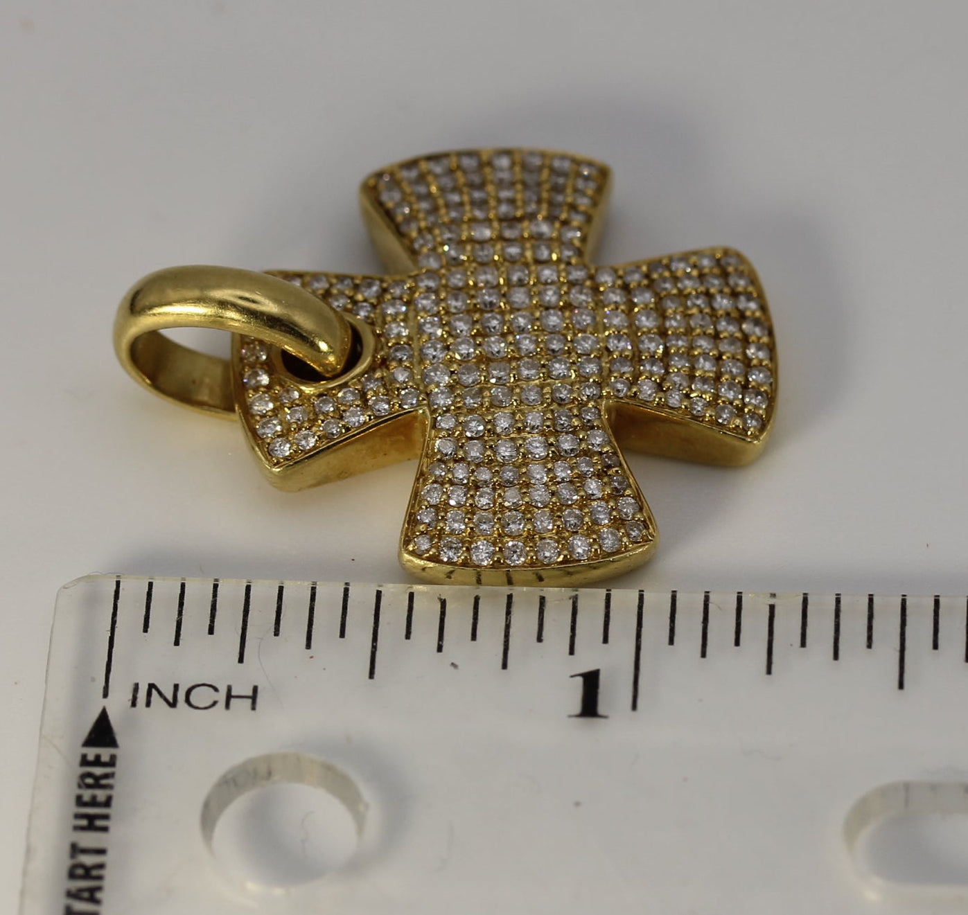 Sonia Bitton 18k Yellow Gold Diamond Maltese Cross Pendant