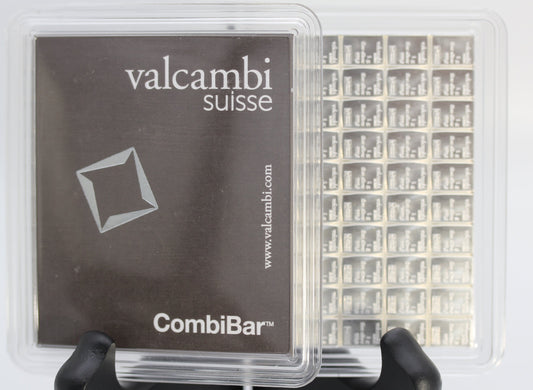 100 Gram Silver Bar - Valcambi Silver CombiBar 100 x 1 gram Sealed w/ Assay Card