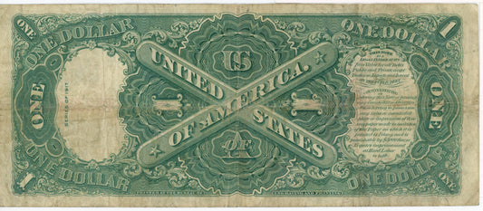 1917 $1 Dollar Bill Legal Tender Note Speelman White F-39 T5230332A
