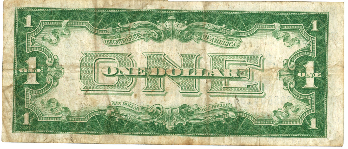 1928 $1 Dollar Bill Silver Certificate F-1600 Tate Mellon C08604134A