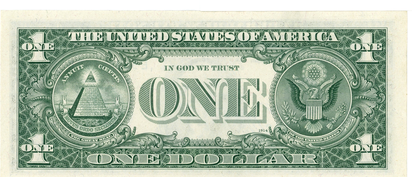 1974 $1 Dollar Bill Fed Reserve Note F-1908E Signed by Francine Neff E58984257C