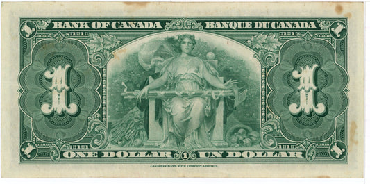 Bank of Canada 1$ Note 1937 Series Great Condition LL Block