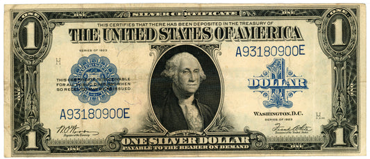1923 $1 Dollar Bill Silver Certificate F-238 A93180900E