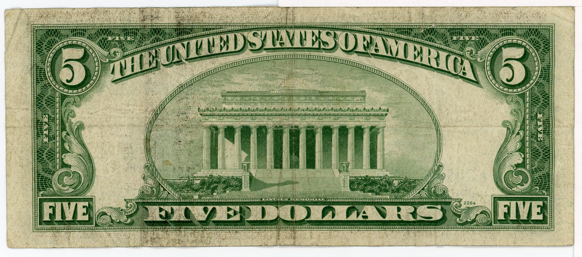 1953 A $5 Star Dollar Bill Silver Certificate F-1656* Priest Anderson *24146332A