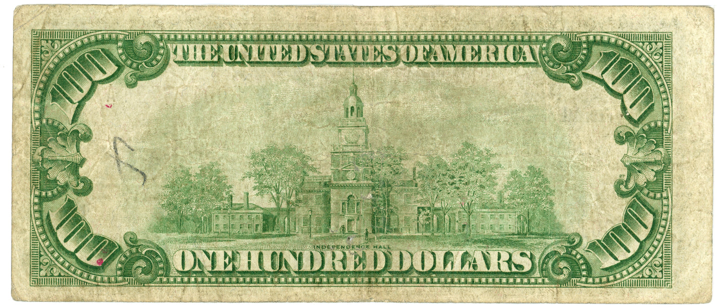 1929 $100 Dollar FRN New York F-1890B B00148724A