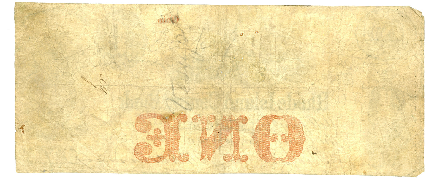 1855 $1 Rhode Island Central Bank East Greenwich Obsolete Currency 741855