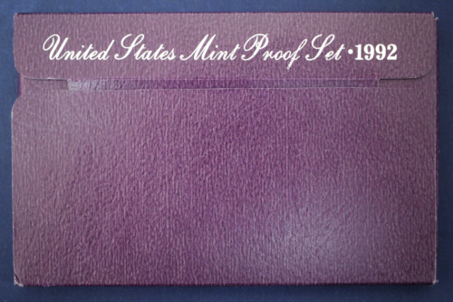 1992 United States US Mint Proof Set w/ Box & COA