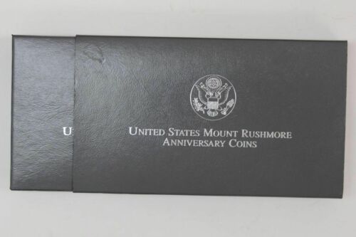 1991 US Mount Rushmore 2 Coin Commemorative Proof Set w/ Box & COA