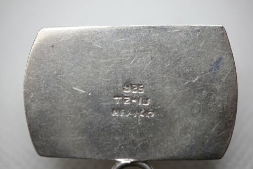 Vintage Mexico TZ-13 Sterling Silver 925 Black Onyx Pendant