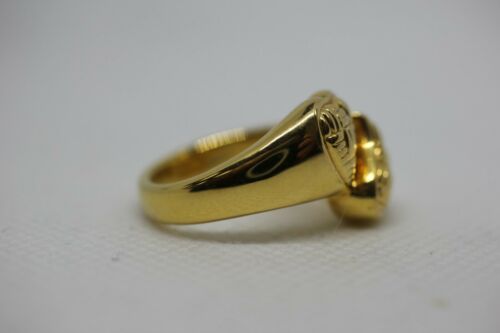 18k Yellow Gold AK Turkey Bypass Style Hollow Heart Ring - Sz 8.75