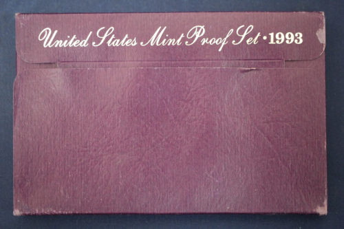 1993 United States US Mint Proof Set w/ Box & COA
