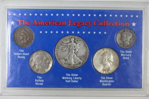 The American Legacy Collection 5 Piece Coin - Half, Quarter, Dime, Nickel, Penny
