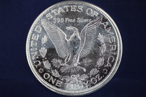 1 oz Highland Mint HM Morgan Dollar Design Silver Round (Large Text)