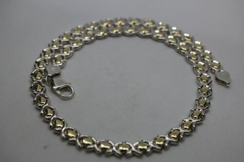 Classic Chain Reversible Silver and Rhodium Bracelet