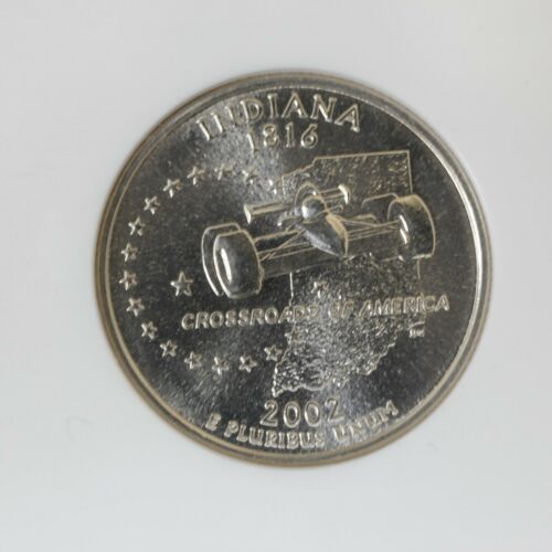 2002 P NGC MS 67 Indiana 25C Quarter