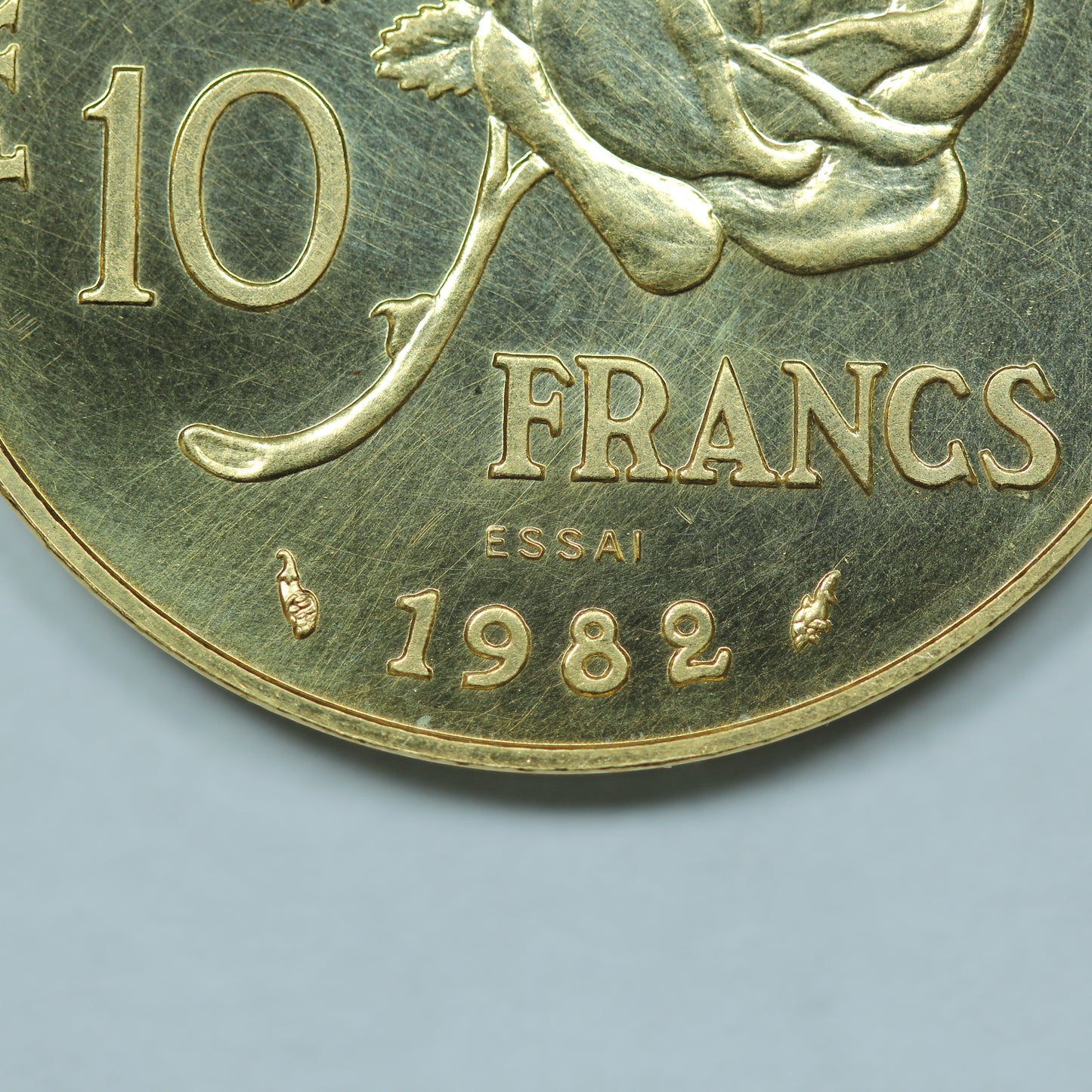 1982 Monaco 10 Francs Essai Gold Grace Kelly