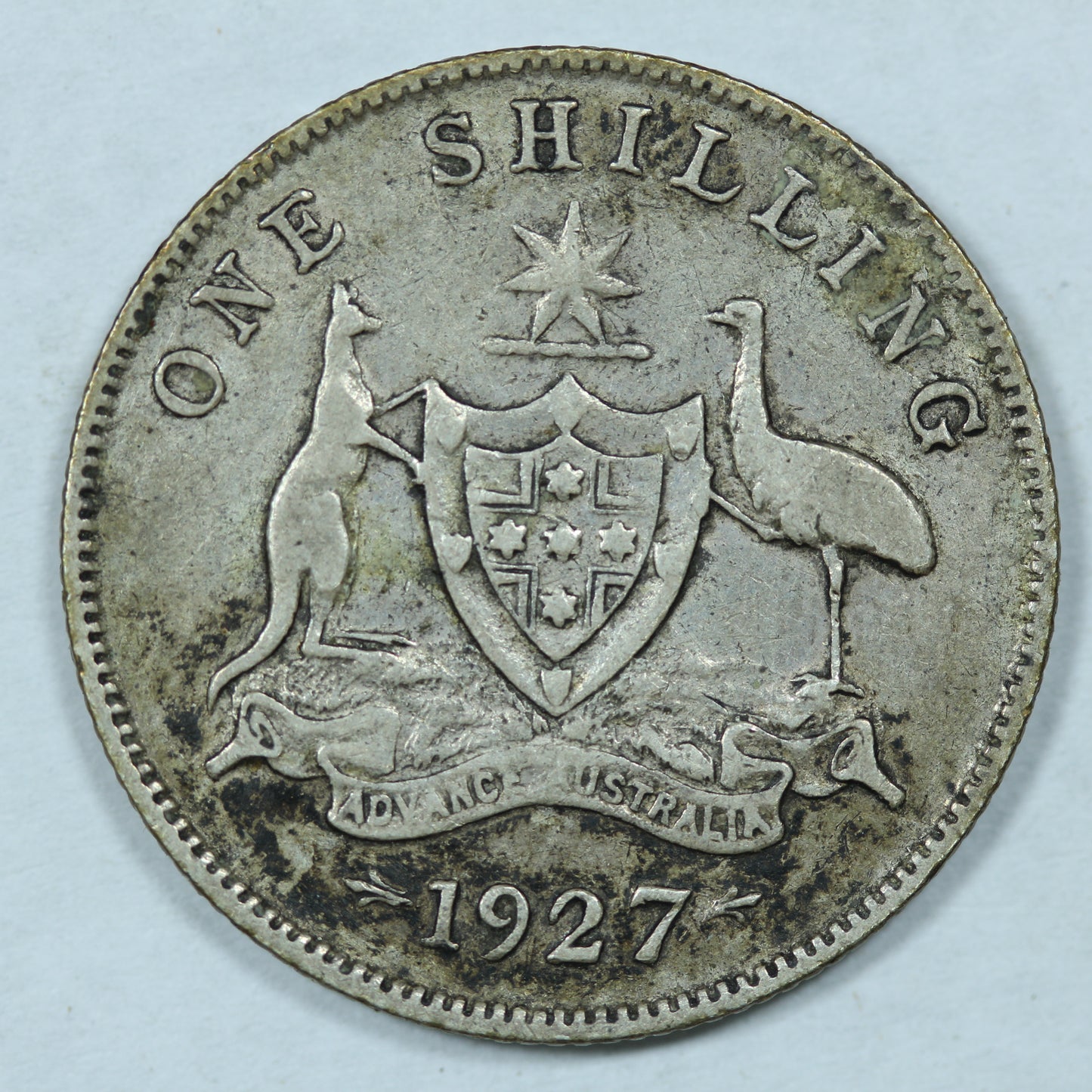 1927 Australia Shilling .925 Fine Silver KM-26