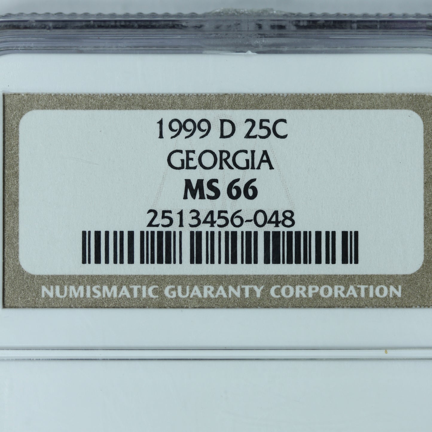 1999 D (Denver) 25c Georgia Quarter - NGC MS 66