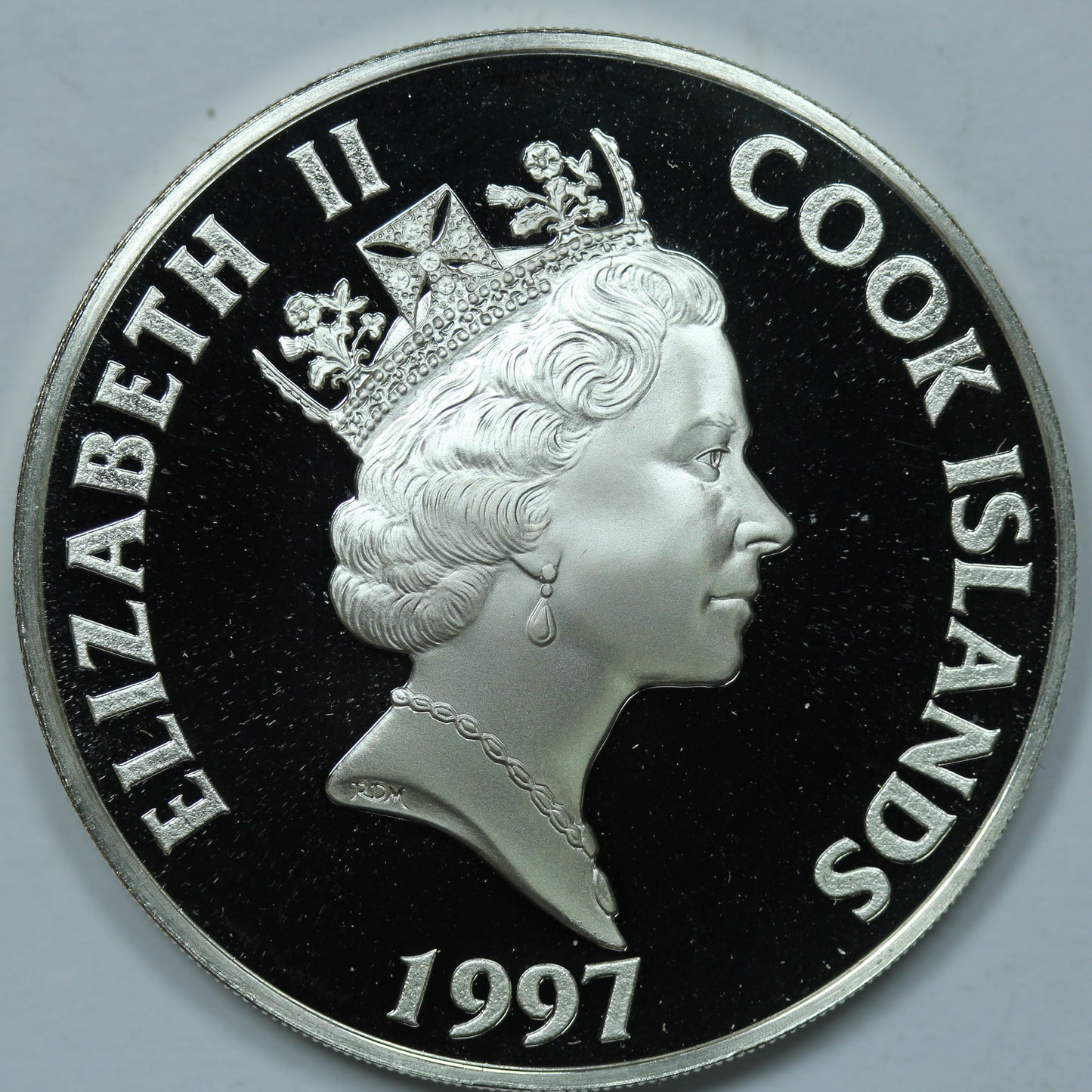 1997 Cook Islands $50 Sterling Silver Proof Christopher Columbus w/ Capsule
