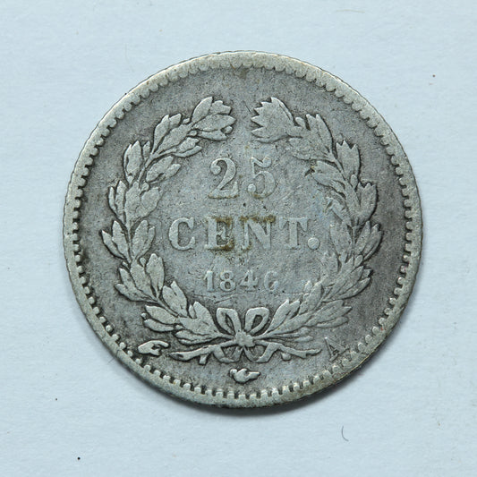 1846 25 Centimes France Louis Phillipe - KM# 755.1