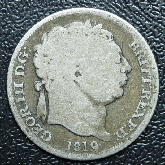 1819 Great Britain 6P Six Pence Silver Coin - KM# 665