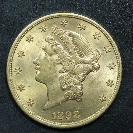 1898 Liberty Head $20 Dollar Gold Double Eagle Gold Coin