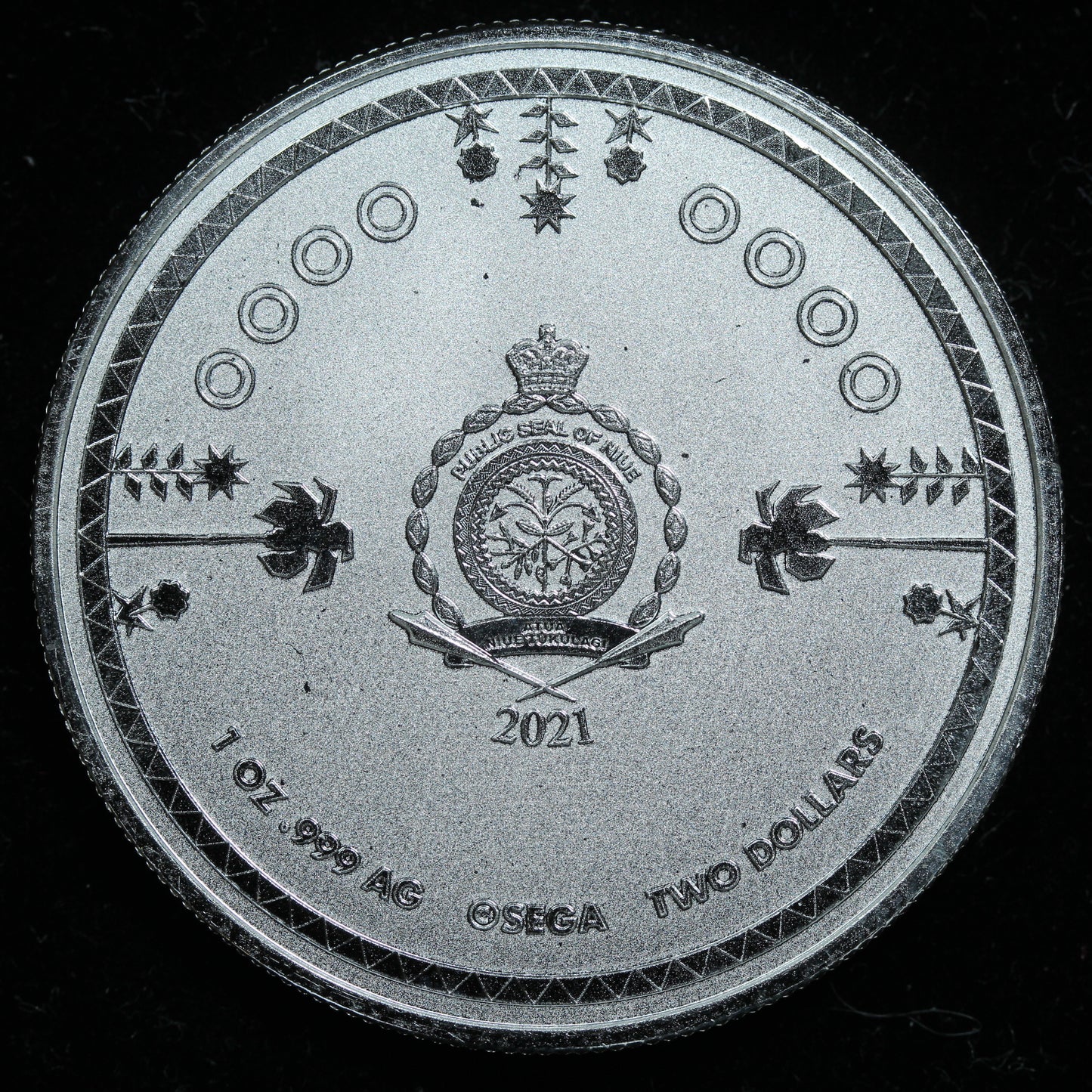 1 oz .999 Fine Silver Sonic the Hedgehog Round w/ Capsule
