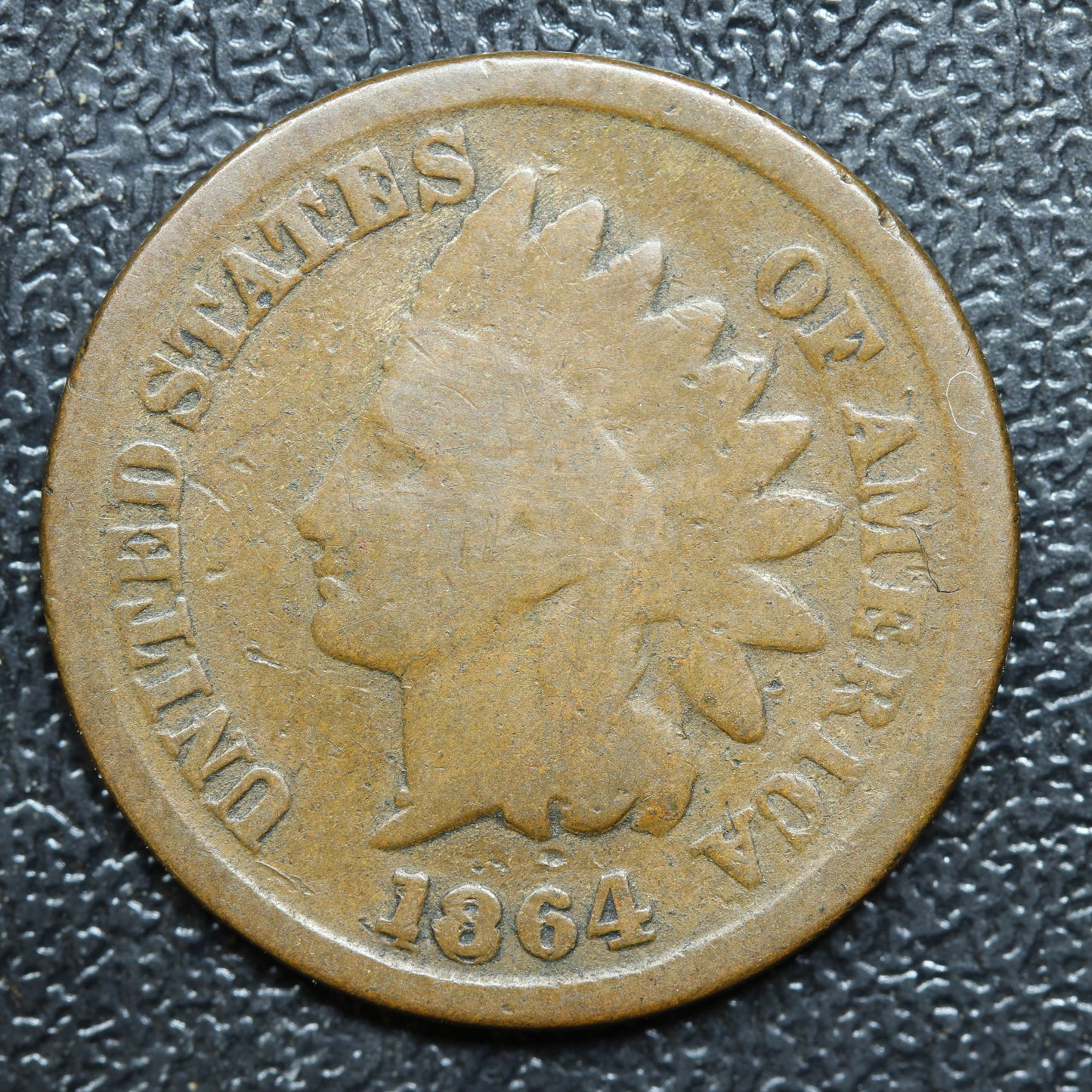 1864 "L" Indian Head Cent, L Not Visible Snow-1! Pointed Bust RPD