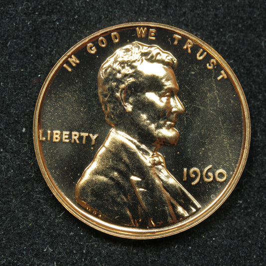 1960 P Philadelphia Proof Lincoln Penny Cent Large Date Very Pretty
