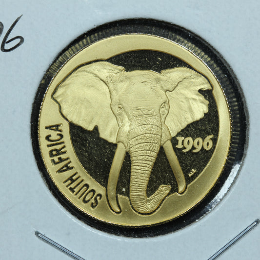 1996 South Africa Natura Series - 1/4 oz. Proof .9999 Gold Elephant