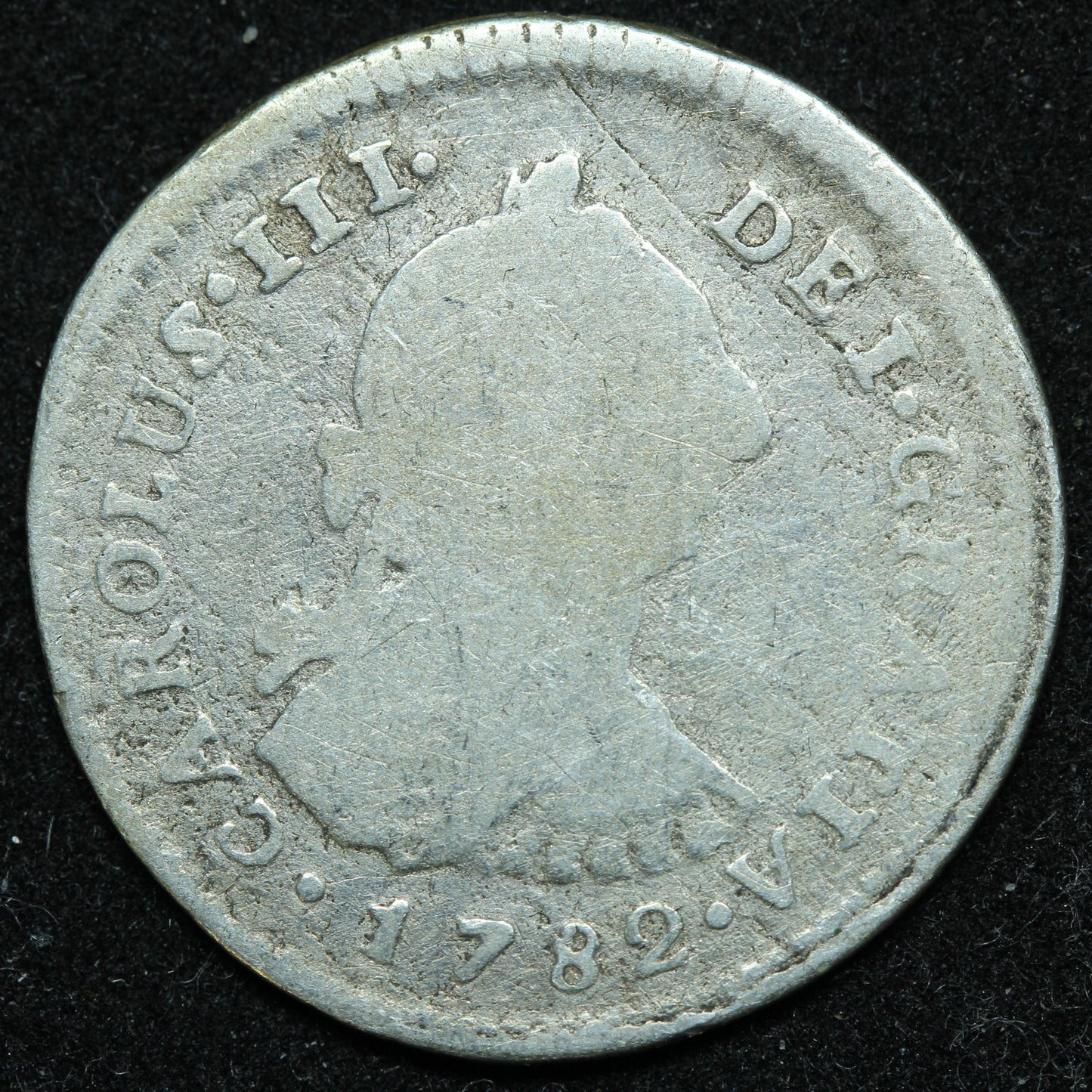 1782 1 Real Lima Peru MI Silver Coin - KM# 75